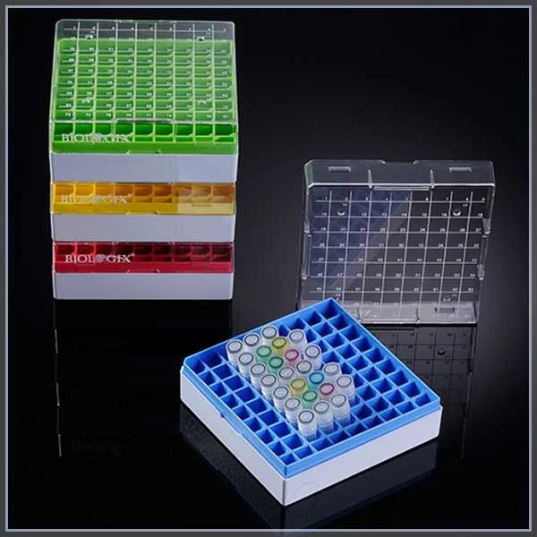 81-well and 100-well PC Cryogenic Boxes  1 in and 2 in and 3.75 in PC Cryogenic Boxes