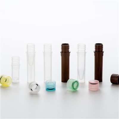 Biologix {{0}}.5 1.5 2.0ml Microprovette trasparenti autoportanti con tappo a vite con filettatura esterna