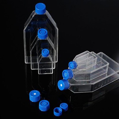 Flaconi per colture cellulari con 75/25/175 di area di coltura Gamma di coperchi per filtri sterilizzati disponibili