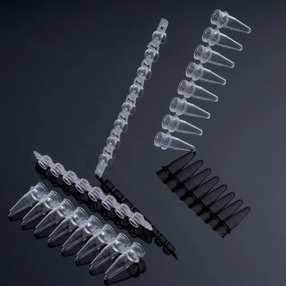 Provette per PCR a 8 strisce da 0,2 ml Design/produzione di alta qualità a testa piatta/a cupola